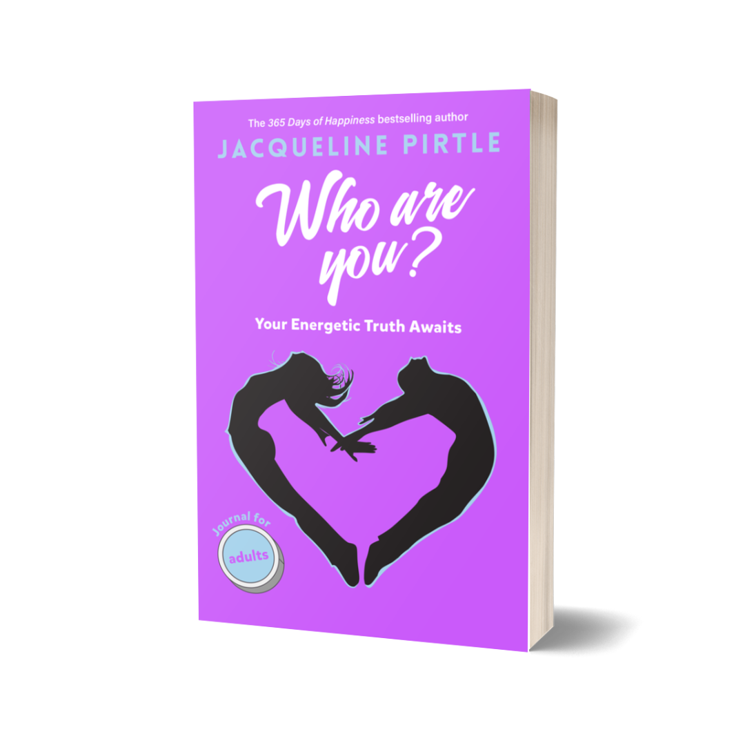 Book titled 'Who are you?' by Jacqueline Pirtle with a purple cover and black silhouettes on a white background.