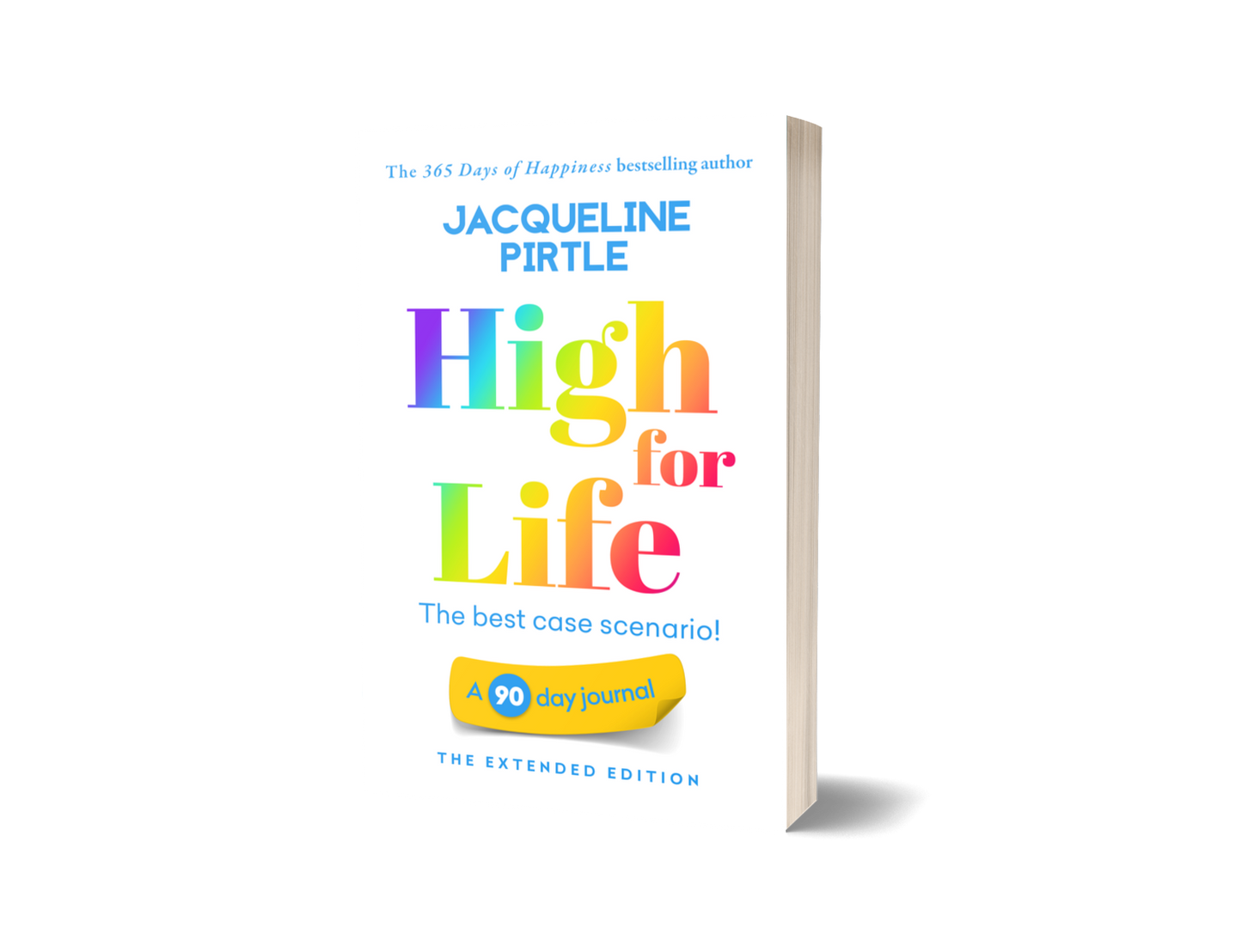 High-for-life 90-day journal workbook spine and cover design by Jacqueline Pirtle
