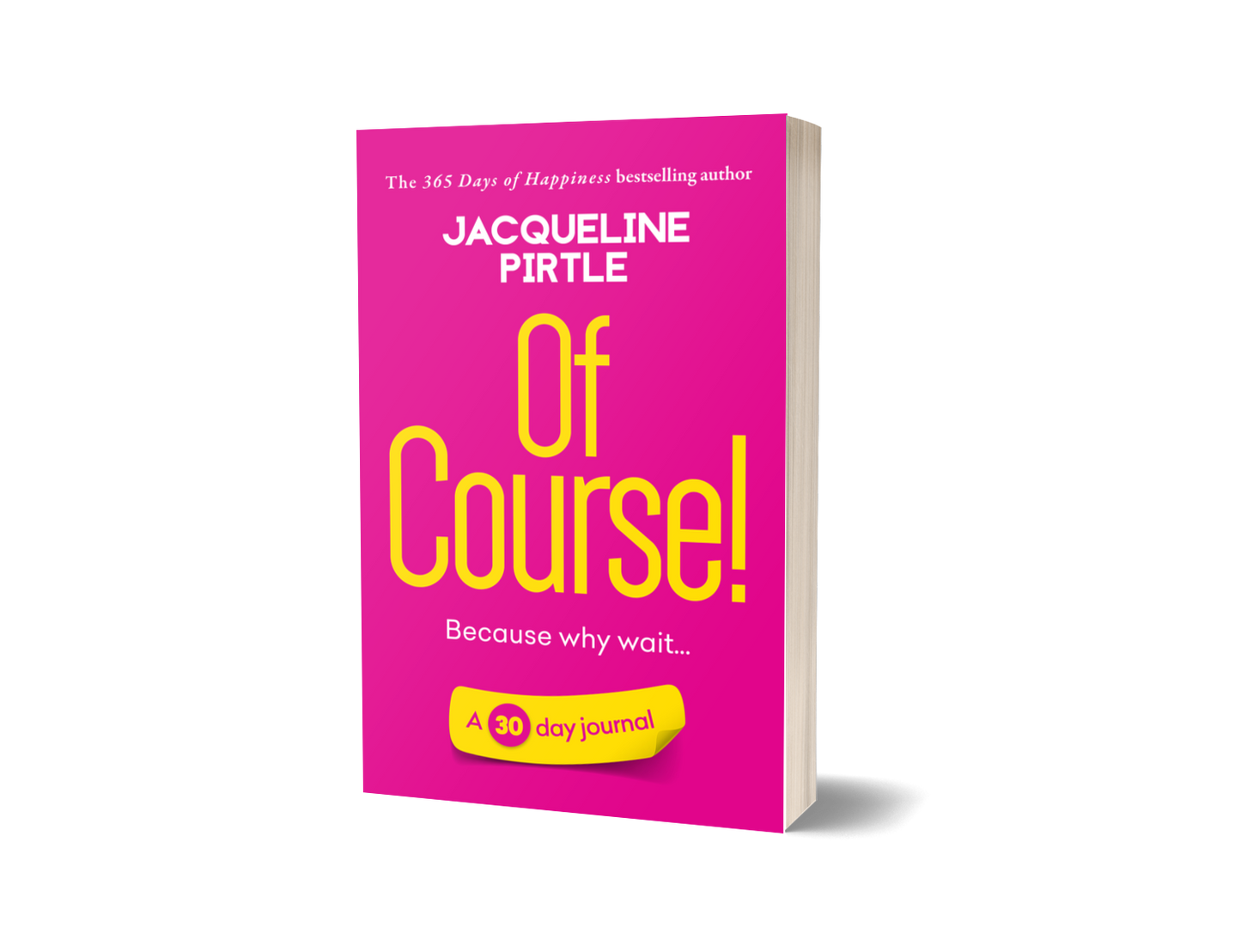 Of Course 30-day journal workbook spine and cover design by Jacqueline Pirtle