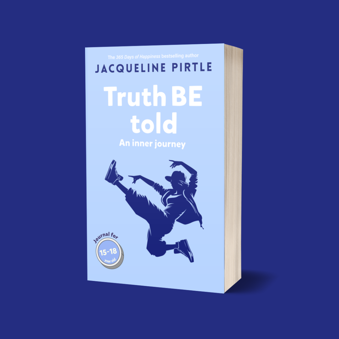 Book titled 'Truth BE told' by Jacqueline Pirtle on a blue background. Energetic Profile journal