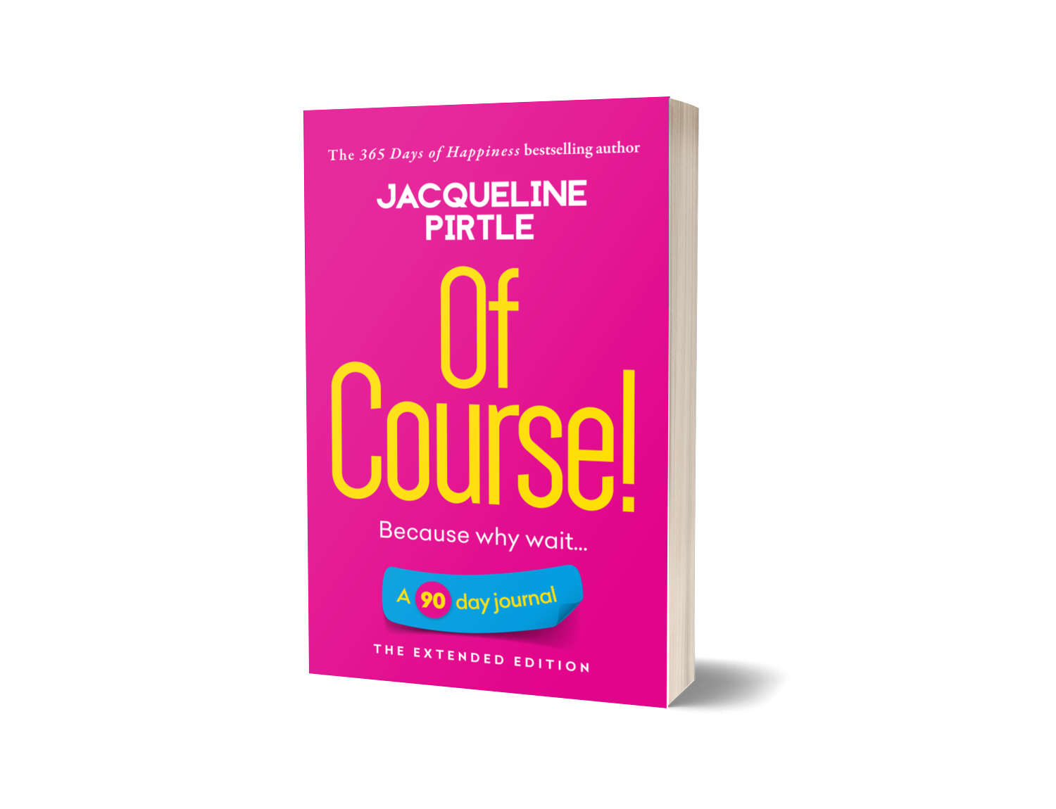 Of Course 90-day journal workbook spine and cover design by Jacqueline Pirtle